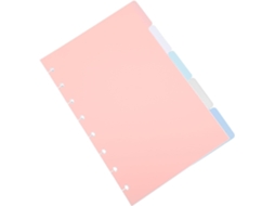 Divisórias de plástico PP Supvox com abas, 5 peças com núcleos vibrantes, 14 x 21,5 cm, divisórias estéticas para divisórias E
