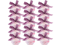 Caixas De Doces Hexagonais Papel Rosa Ciieeo Com Fita, Pacote Com 20 Unidades Para Casamentos E