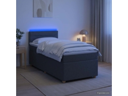 Vidaxl Cama Box Spring Com Colchão Cinzento-escuro 90 X 200 Cm Tecido