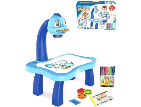 Mesa de Projeção de Desenho Infantil Conjunto de Pintura de Mesa de Aprendizagem Educacional Musical com Caneta de Tinta