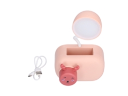Lâmpada De Escritório Led Multifuncional Com Design De Cervo E Afiador De Lápis, Cabo Usb Para Estudo, Quarto E Escritório, Cor Rosa