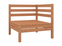 Maison Exclusive - Sofás Canto P/ Jardim 2 Pcs Madeira Pinho Maciça Castanho Mel