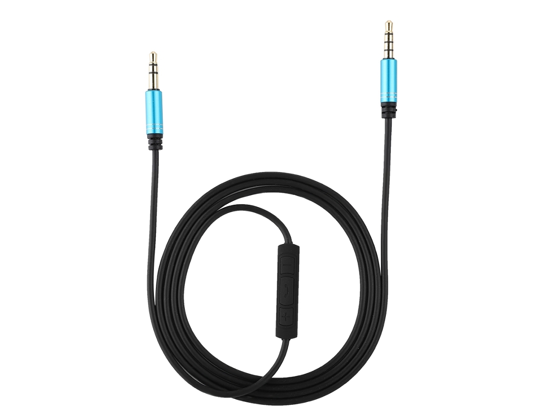 Cabo Aux Carro LAXISCREED Controle Volume Microfone