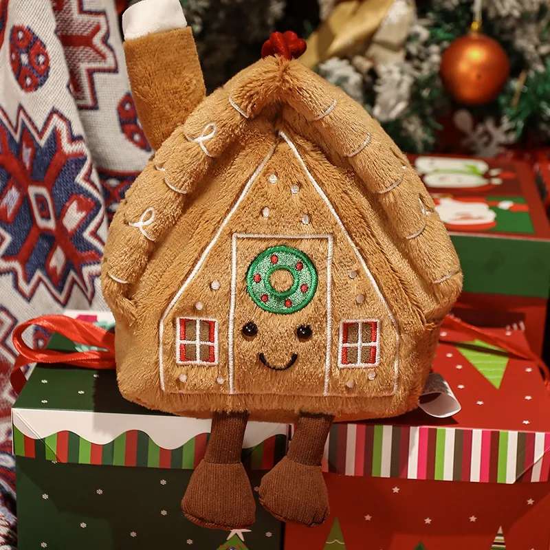 Brinquedo de Pelúcia Natalino Divertido, Fofo e Macio, Perfeito para Decoração de Festas. MDUG (casa de 35 38 Cm)