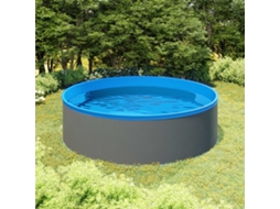 Vidaxl Piscina Splasher C/ Skimmer E Bomba Suspensa 350x90cm Cinzento