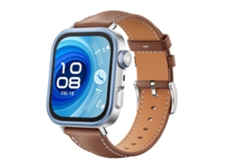 Bracelete para Huawei Watch Fit 4 Pro / Fit 4 / Fit 3 Couro Preto com Cabeça Chata e Textura de Tubarão Café XIAOMOYU (20mm)