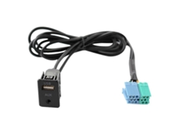 Cabo Adaptador De Extensão De Rádio Com Porta Usb Auxiliar Para Db Aquaforge