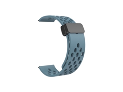 Pulseira magnética de silicone com almofada de couro, compatível com Huawei GT5, Samsung Galaxy Watch6, Xiaomi Watch S4, Mi