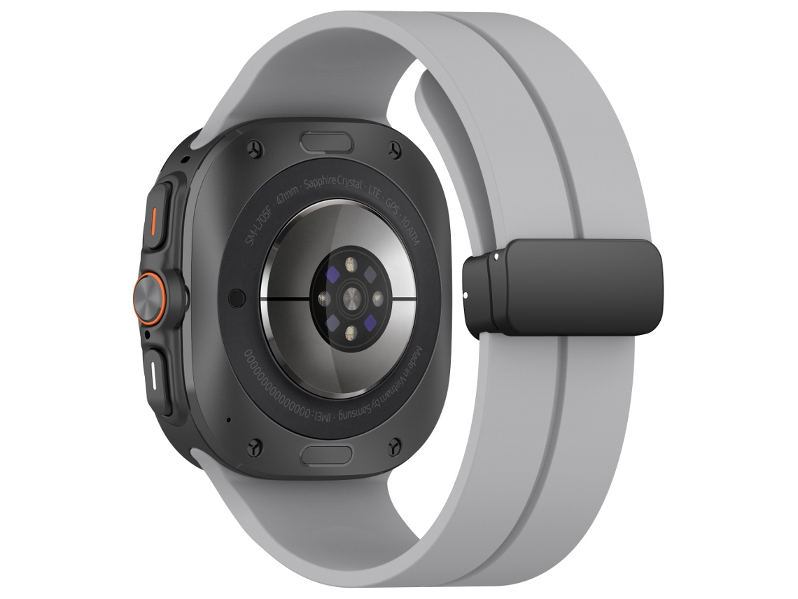 Pulseira De Relógio Compatível Com Samsung Galaxy Watch Ultra 2 47mm, Substituição Desportiva Em Silicone Macio. Cinza Hexinyigjly