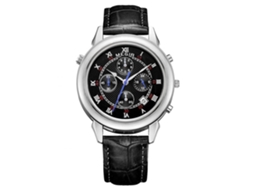 Reloj Hombre Megir De Aleación Correa Pu Dial Redondo Analógico De Cuarzo