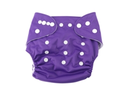 Fralda de bolso para bebê, lavável, reutilizável, absorvente, à prova de vazamentos, de algodão (roxa)