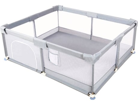 Parque Infantil MCBABY com Proteções (Cinzento - 120x160 cm - 1 Porta)