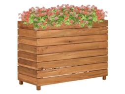 Vidaxl Vaso/floreira 100x40x72 Cm Madeira De Teca Reciclada E Aço