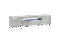 Vidaxl Gabinete De Tv Led Cinzento Cimento Derivados De Madeira