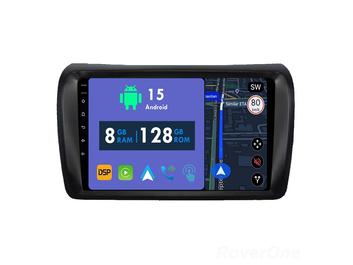Auto Rádio Carro Bluetooth Autoradio 8GB RAM 128G ROM CarPlay Navegação GPS Ecrã Táctil RoverOne para Nissan NV350 Caravan 2012-2023  