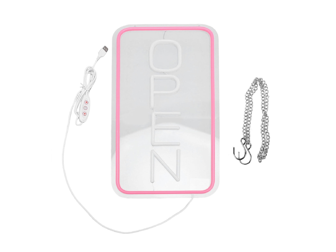 Sinal Led Neon Aberto Com Usb Ajustável