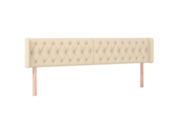 Headboard, Headboards Vidaxl Creme Tecido (203 X 16 X 78/88 Cm)