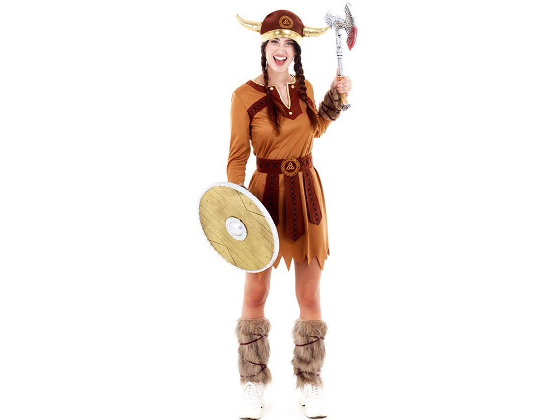 Fato de Mulher PARTILANDIA Guerreiro Viking Castanho (Tam.: S)