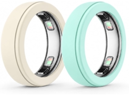 Capa De Silicone Para Oura Ring 5, Protetor Antirriscos Elástico Tamanho M 2peças Starlight/ciano Hexinyigjly