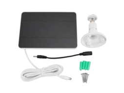 Panel Solar Para Cámara De Seguridad 4w De Alta Eficiencia Monocristalino Exterior Para Timbre De Vídeo Blanco Con Soporte