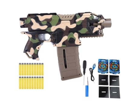 Arma Elétrica De Balas Macias Recarregável Brinquedo Para Crianças Jogo De Batalha Ao Ar Livre Com Bateria Jillioper