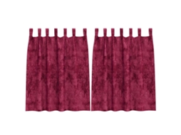 Conjunto 2 Cortinas De Veludo Vidaxl Vermelho Veludo (140 X 140 Cm)