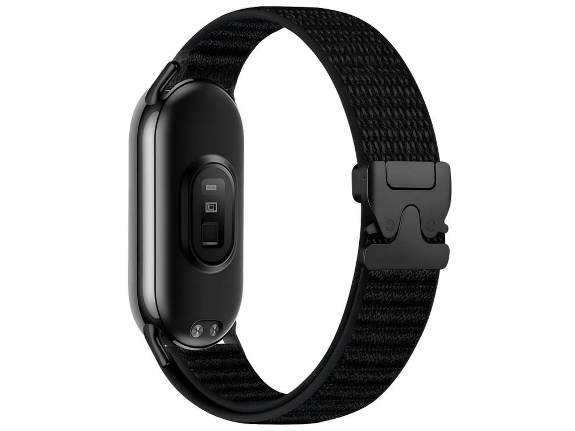 Bracelete para Xiaomi Smart Band 10/9/8 XIAOMOYU em Nylon Trançado com Padrão de Montanha e Fivela de Paraquedas Preta
