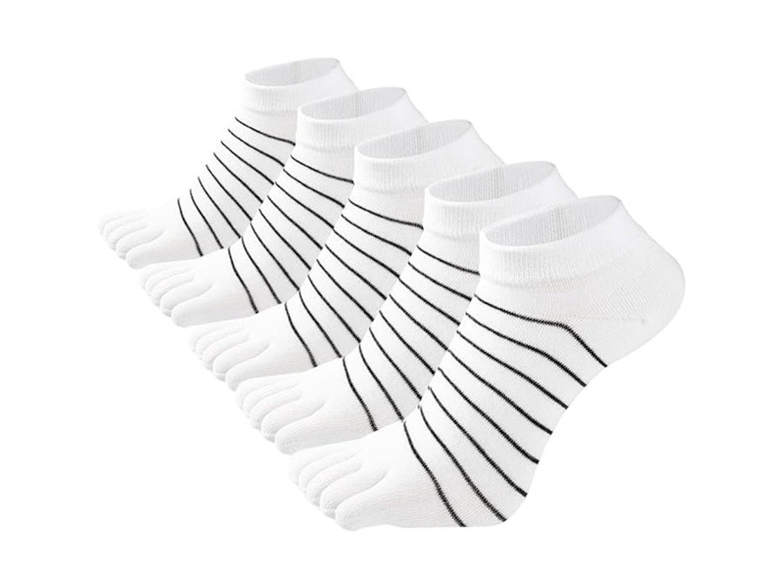 Meias com Dedos Separados 5 Pares Femininas Algodão AQUAFORGE