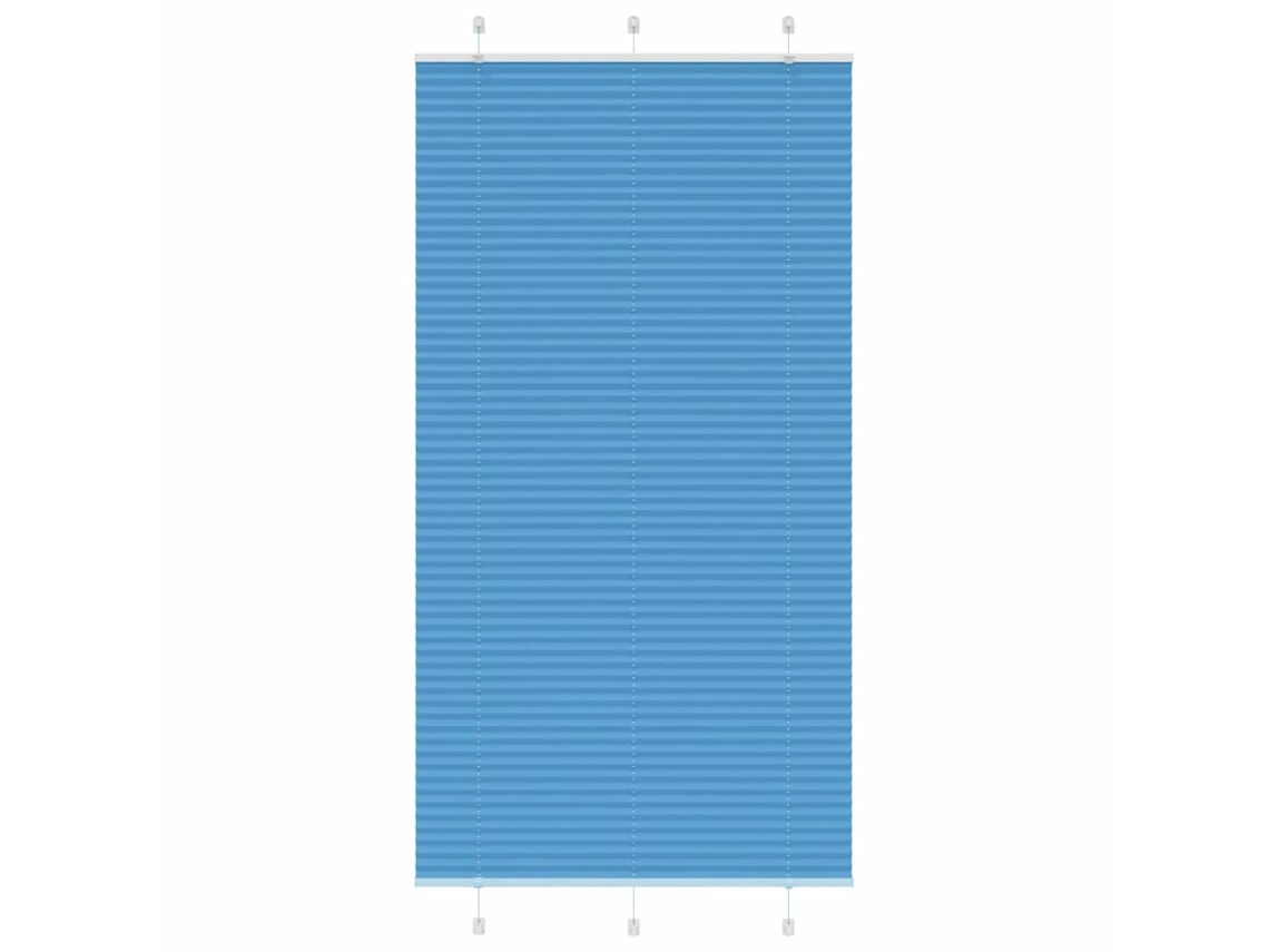 Vidaxl Azul Plissada Cega 105x200 Cm Largura Tecido 104,4cm Poliéster