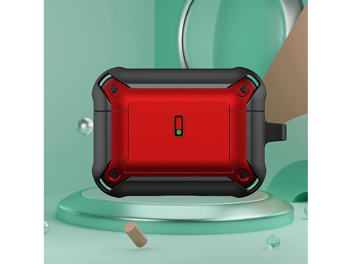 Capa protetora para fones de ouvido sem fio AirPods Pro com tampa deslizante e gancho. GIECY