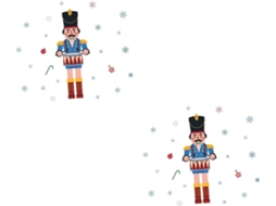 Conjunto De 2 Adesivos De Natal Para Janela Quebra Nozes E Floco De Neve, Decoração De Parede Autoa Gokoco