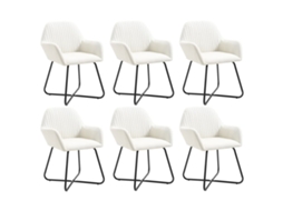 Dining Chair, Dining Chairs Vidaxl Creme Tecido (n/a)