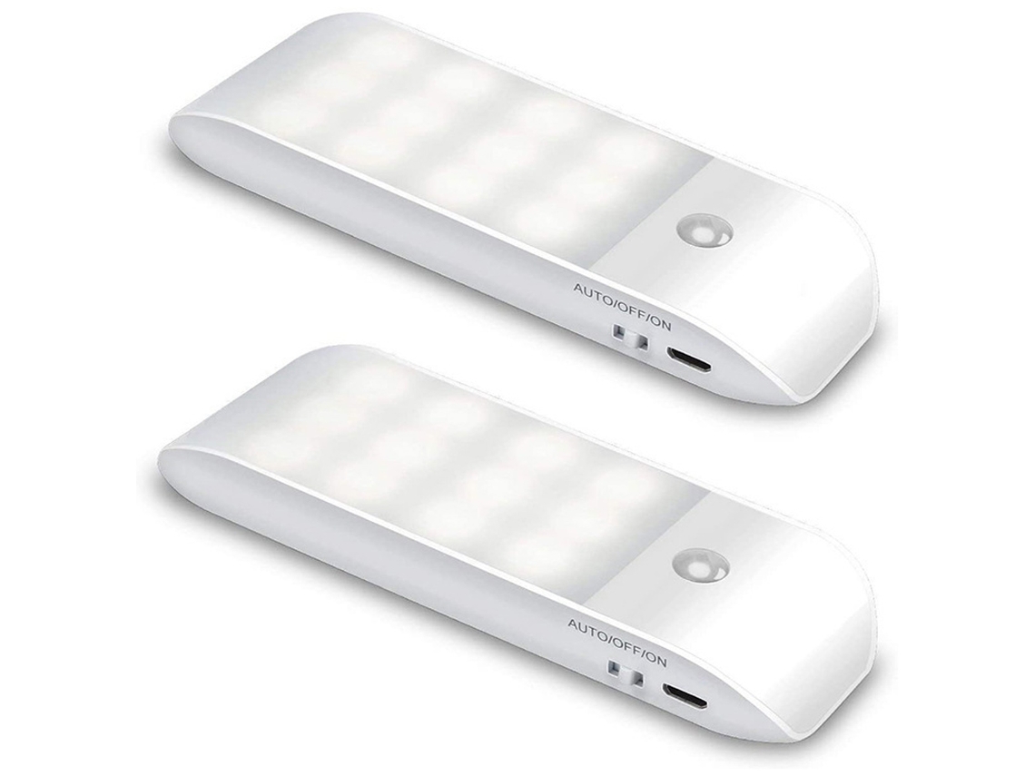 Luz Led Com Sensor De Movimento Pir, Recarregável, Usb, Sem Fio, Luz Branca Para Guarda-roupa, Cozinha, Escada, Corredor