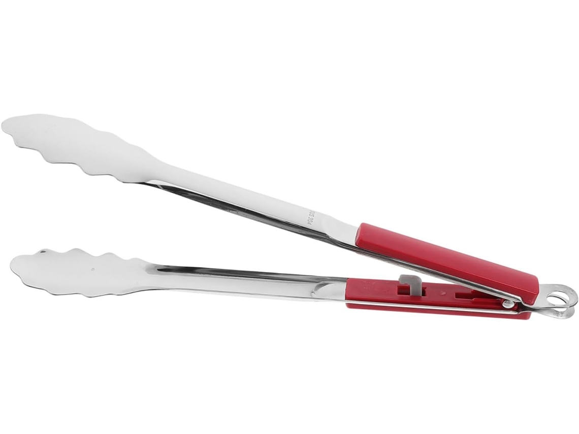 Pinça Longa Galpada Em Aço Inoxidável Para Grelhar, Utensílio De Cozinha Multifuncional Para Churrascos, Saladas E