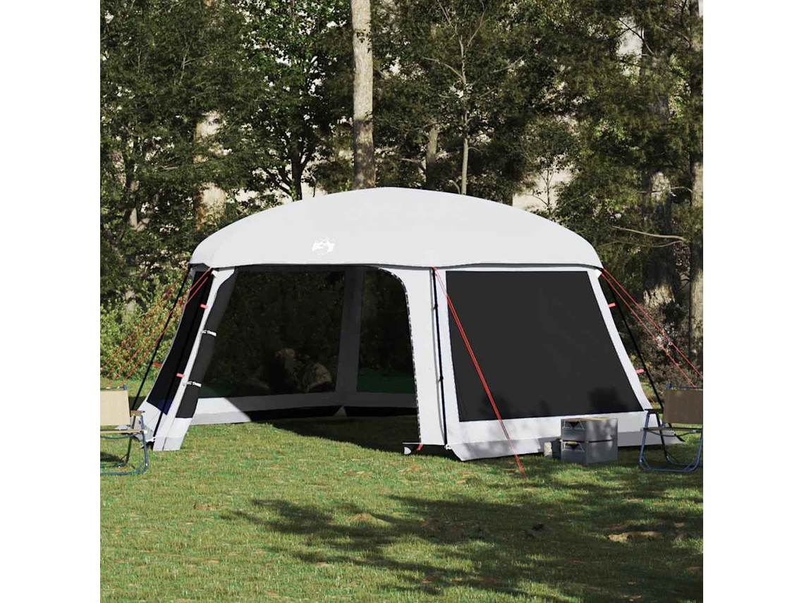 Vidaxl Tenda Para Piscina C/ Mosca Amovível E Paredes De Rede Cinzento