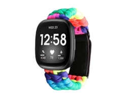 Bracelete Pulseira Fio Entrançado para Fitbit by Google Versa Multicor