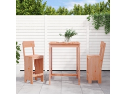 Vidaxl 3 Pcs Conjunto De Bar Para Jardim Madeira De Douglas Maciça
