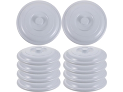 Conjunto de 10 Tampas Plástico para Lixeira 32x32x2, 5cm Herméticas Reposição Lixeiras e Baldes CHABERLU