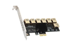 Pci-express 1x A 16x 1 A 7 Usb 3.0 Mineração Riser Cartão Pci-e Portas Banhadas A Ouro