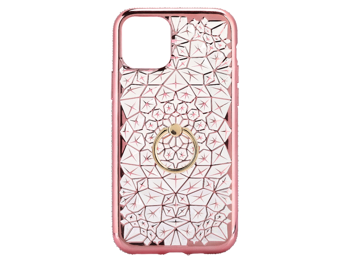 Capa de Telefone para Apple 11 Pro com Suporte de Anel, Material Tpu EOOCOO (girassol 3d com Borda Incrustada com Diamantes)
