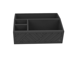 Organizador de Estação de Café em madeira, para balcão, porta cápsulas e canecas, 32x21,5x12,5cm, preto | S/MARCA