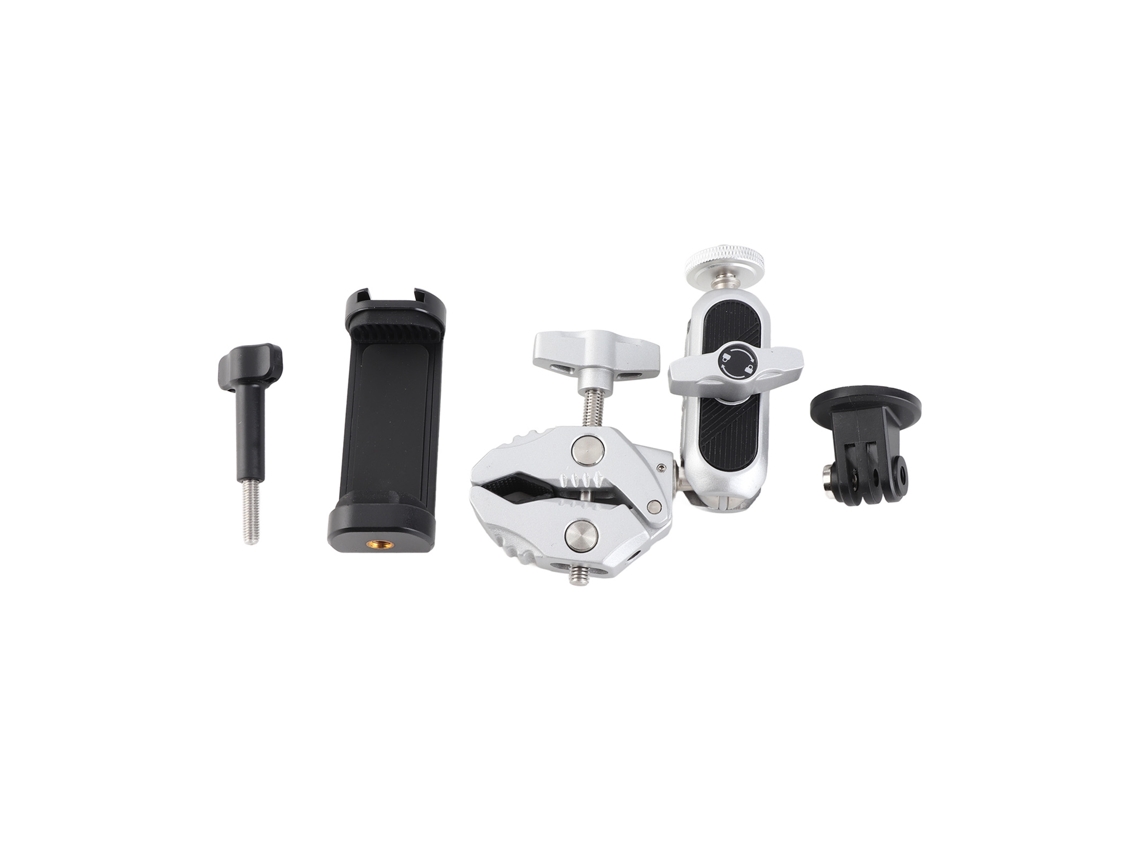Camera Mounts Clamp Mount Cycling Handlebar Adapter Mount Aluminum Alloy 1.5kg Load Capacity With 360° Rotatable Ball Head LAXISCREED