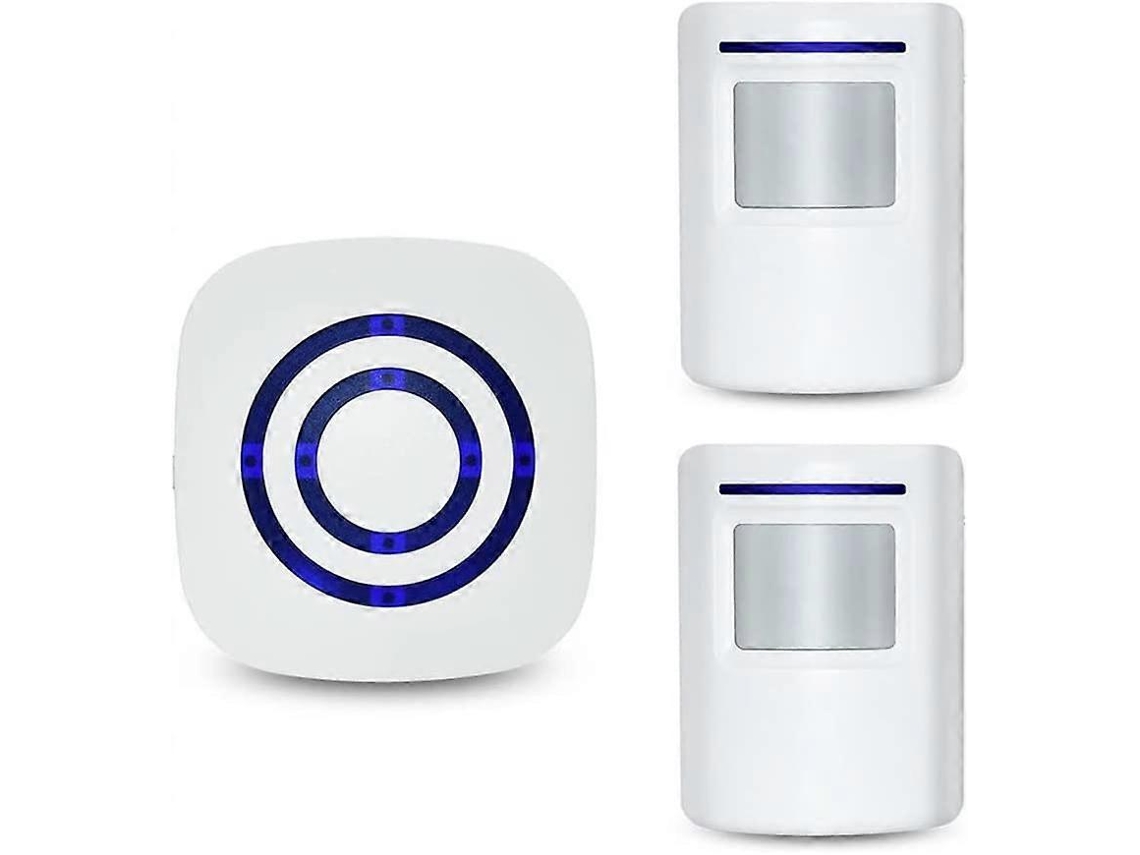 Sensor de Movimento IP65 com 1 Receptor e 2 Sensores PIR, 38 Melodias | S/MARCA