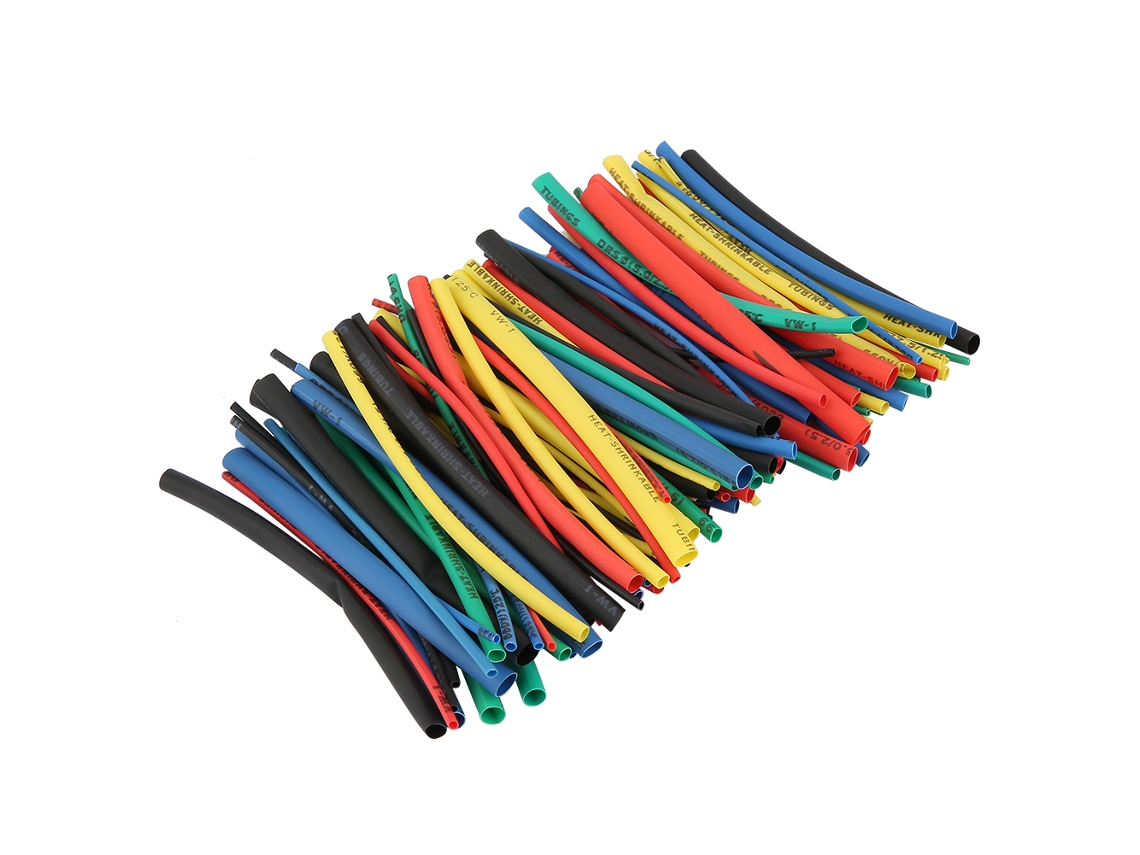 100pcs Tubo Termoencaixante Isolante Para Fios E Cabos, 5 Tamanhos E 5 Cores, 100mm