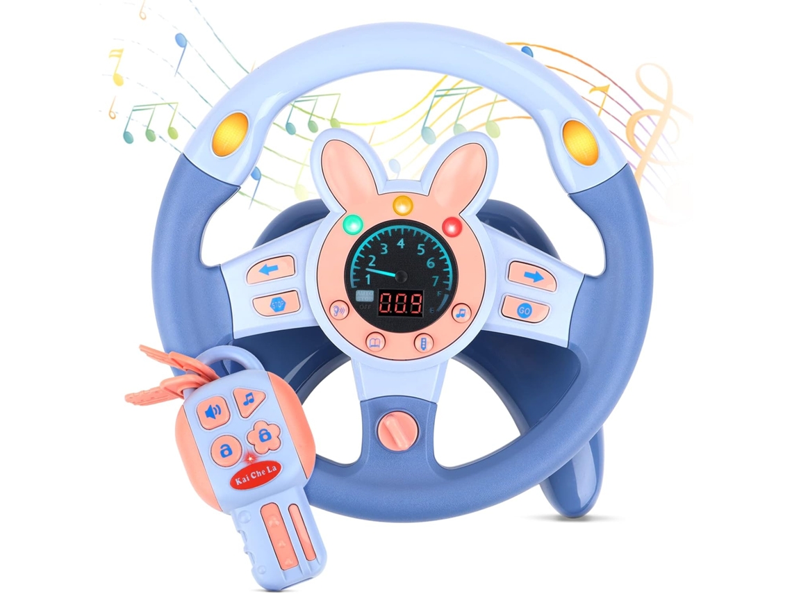 Volante Brinquedo Infantil CHRUI para Banco Traseiro com Chave e Música (azul)