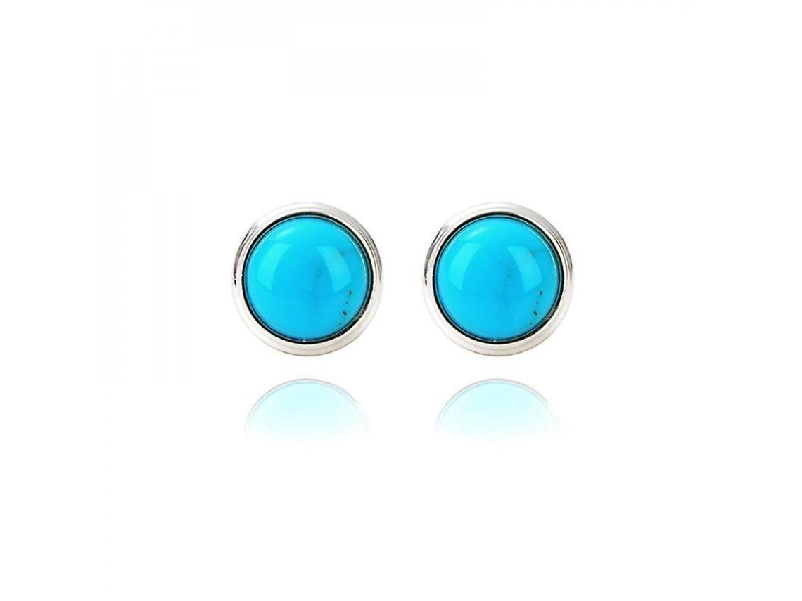 2026 aretes de Turquesa Sleeping Beauty Natural em Prata de Lei 925, Zee