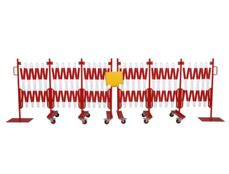 Conjunto DANCOP 2 unid. Barreira expansível vermelho-branca a cada 8,0m