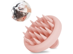 Escova Massageadora Bege Silicone para Couro Cabeludo, Anti caspa ZYBLSSBB