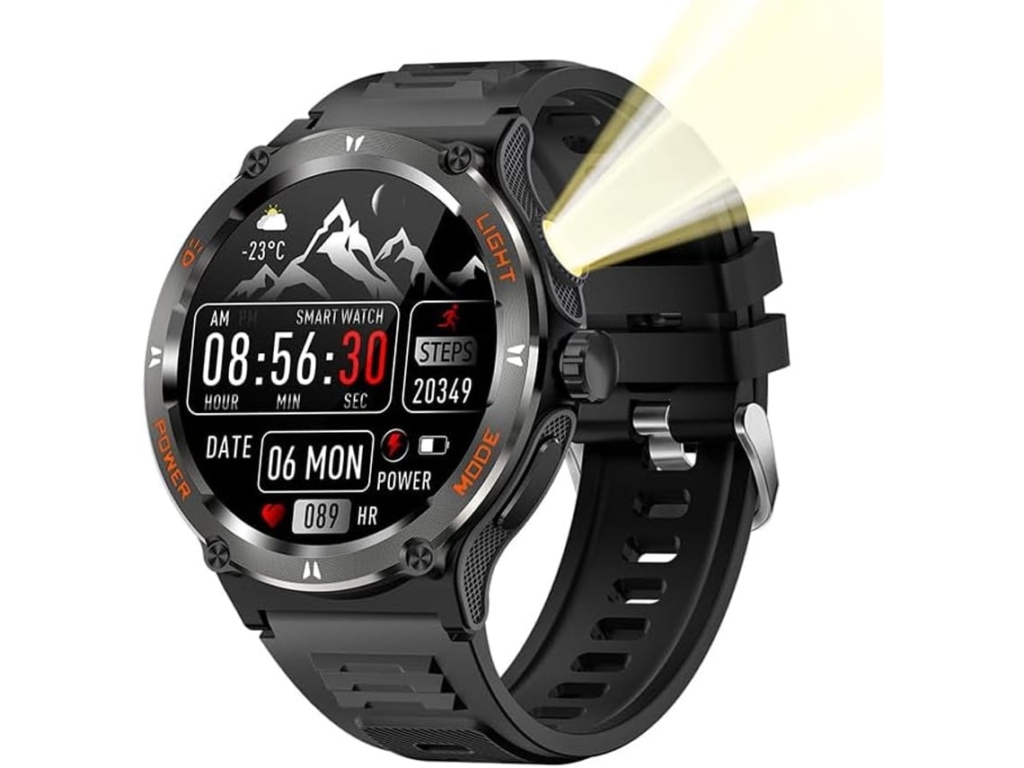 Smart Watch Fitness Tracker Para Homens Tela De 1 53” Frequência Cardíaca Pressão Arterial E Monitoramento Do Sono 3atm À Prova Dágua Yunzii