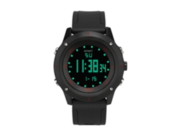 Relógio eletrônico masculino para negócios com pulseira de silicone DZB22 vermelho